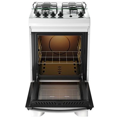 Fogão 4 Bocas Branco Com Mesa Inox Dako Supreme Bivolt