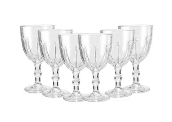 Jogo de Taças Paris Vidro 6 Peças Cristal Vidro 310ml
