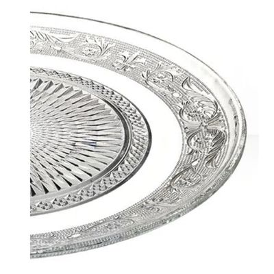 Prato para Bolo de Vidro Cristal 32cm Centro de Mesa