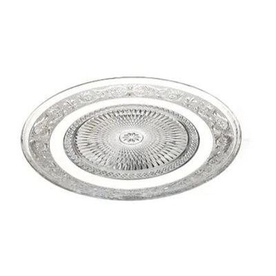 Prato para Bolo de Vidro Cristal 32cm Centro de Mesa