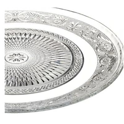 Prato para Bolo de Vidro Cristal 32cm Centro de Mesa