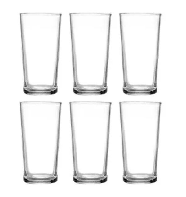 JOGO COPOS VIDRO CRISTAL VIENA 6 PEÇAS 245ML
