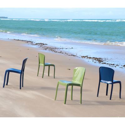 Cadeira Tramontina Marina Eco Azul Yale em Polipropileno Empilhável