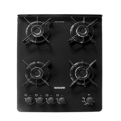 Fogão Neo Glass 4 Queimadores Preto Bivolt Fgvng410pt Suggar Bivolt