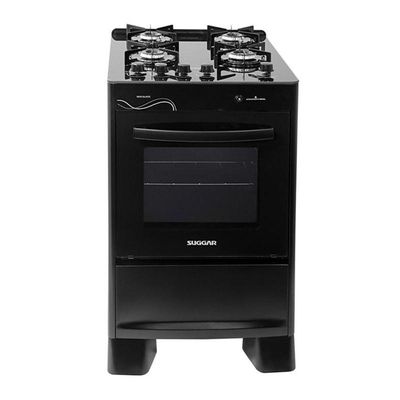 Fogão Neo Glass 4 Queimadores Preto Bivolt Fgvng410pt Suggar Bivolt
