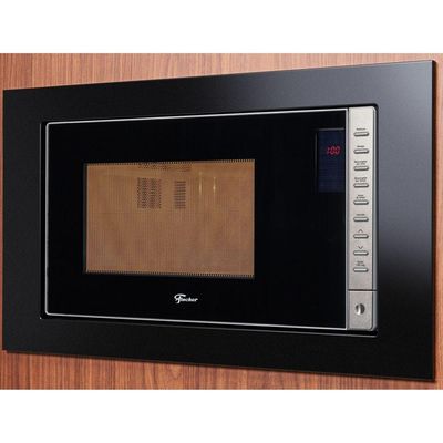 Micro-ondas Fischer Fit Line Embutir 25l Moldura Preto 220V