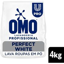 Kit Omo pó Perfect White 4kg + Vanish Multi Power Oxi Action 400G