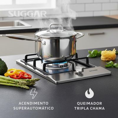 Cooktop A Gás 1B Inox Bivolt