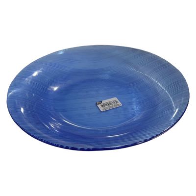 Prato Fundo de Vidro Diamante Sky Azul 22cm 24 Unidades - Nadir 5838