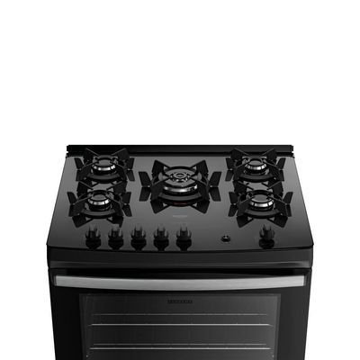 Fogão 5 Bocas Dako Supreme Mesa De Vidro Tripla Chama Bivolt