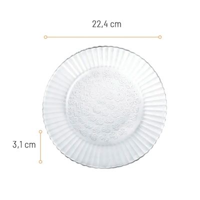 Prato Fundo de Vidro Duralex Primavera 22,4cm 6 Unidades - Nadir 5831