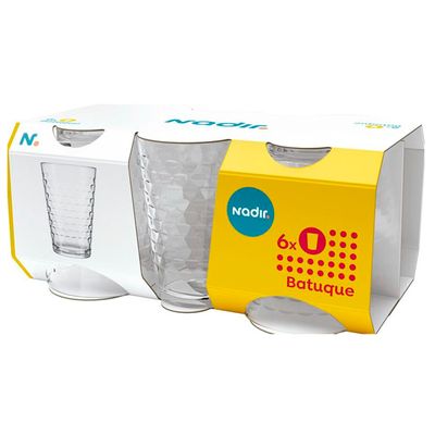 Jogo de Copos Multiuso Batuque 265ml 6 Unidades - Nadir 2019