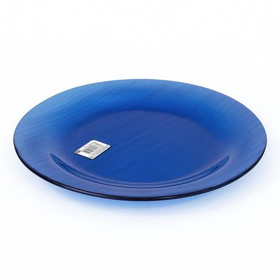 Prato Raso de Vidro Diamante Sky Azul 22,4cm 24 Unidades - Nadir 5837