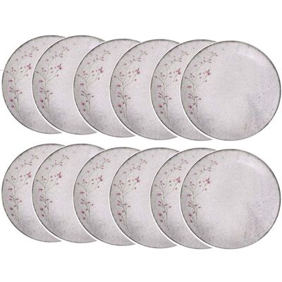Prato Fundo de Porcelana Decorada Floralis 21cm 12un - Tramontina 96580/082