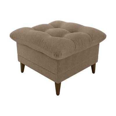Poltrona De Amamentação Com Puff Luxo Confortável Montreal Matrix Boucle Marrom