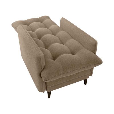 Poltrona De Amamentação Com Puff Luxo Confortável Montreal Matrix Boucle Marrom