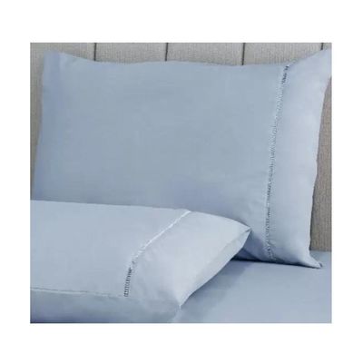 Jogo de Cama S Ponto Palito Queen 3 Pçs 180F Azul  Sonhare