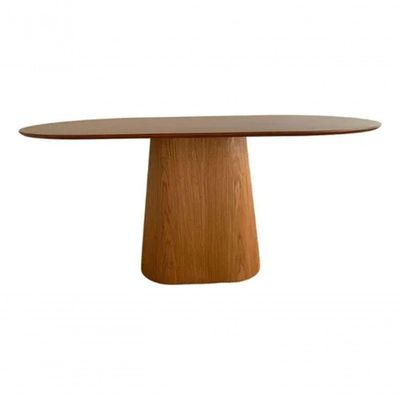 Mesa De Jantar Cone Retangular Arredondada 180x100cm Cinamomo