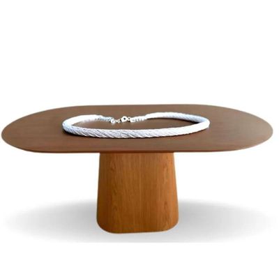 Mesa De Jantar Cone Retangular Arredondada 180x100cm Cinamomo
