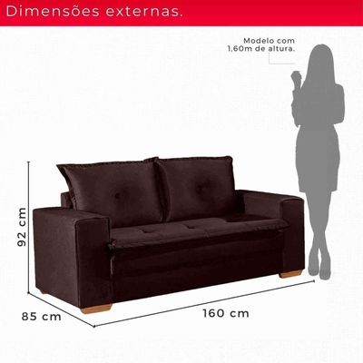 Conjunto De Sofás De 02 E 03 Lugares Unique