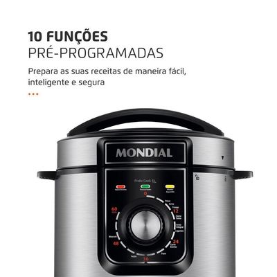 Panela Elétrica De Pressão-preto/inox 220v-preto/inox 220V