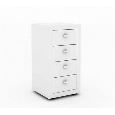 Gaveteiro para Escritório 04 Gavetas Branco Tecno Mobili