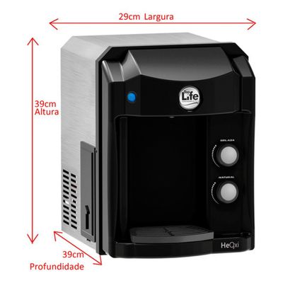 Bebedouro Heoxi Linha Alcalina 110/220 Ozonio Pronta Cor Preto 110v