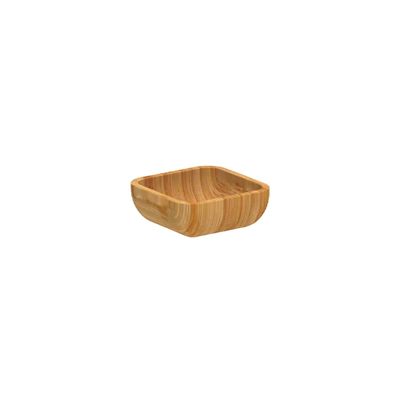 Tigela Bowl Mini Quadrado Bambu Bar Mesa Servir Petisco 12cm