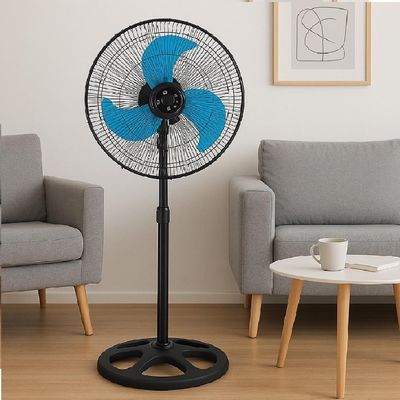 Ventilador De Chao Coluna Forte Silencioso Turbo Coluna Pedestal 3 Velocidades Ajustavel Helice Grade Metal Oscilante Ta