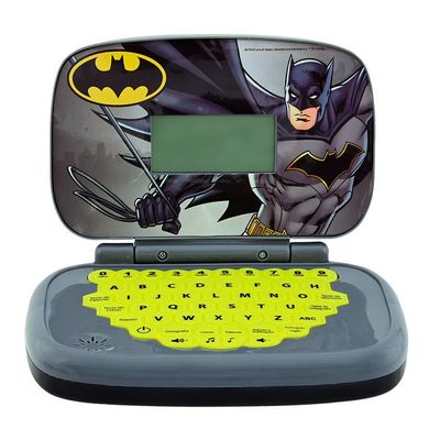 Kit Laptop Infantil Educativo Candide Batman Bilíngue + 1 Fidget Spinner Sortido