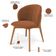Cadeira de Jantar e Estar Living Estofada Mia L02 Bouclê Terracota - Lyam Decor