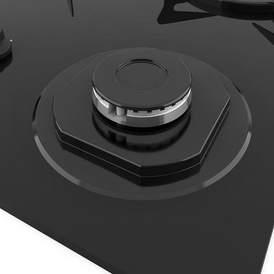 Cooktop Fogatti à Gás Fgt 4b Vidro Preto Flange Esmaltada Preto Bivolt