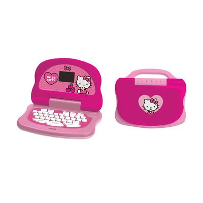 Kit Laptop Infantil Educativo Candide Hello Kitty Tech Bilíngue + 1 Fidget Spinner Sortido