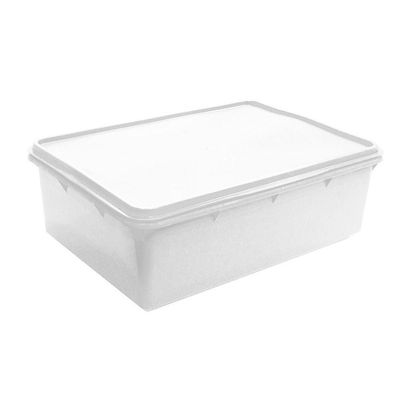 Kit 10 Caixas Herméticas Plásticas Empilháveis 11l Branco