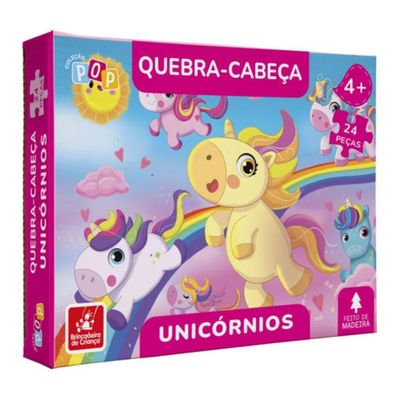 Quebra Cabeça Unicórnios POP Brincadeira De Criança