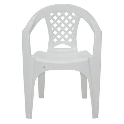 Cadeira Com Braços Em Polipropileno Branco Tramontina Iguape Basic - Tramontina