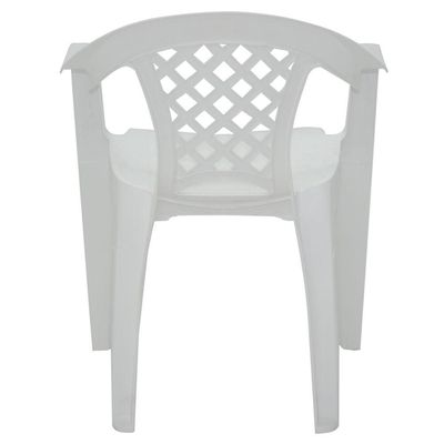 Cadeira Com Braços Em Polipropileno Branco Tramontina Iguape Basic - Tramontina