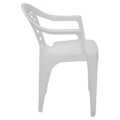 Cadeira Com Braços Em Polipropileno Branco Tramontina Iguape Basic - Tramontina