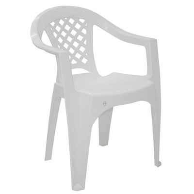 Cadeira Com Braços Em Polipropileno Branco Tramontina Iguape Basic - Tramontina