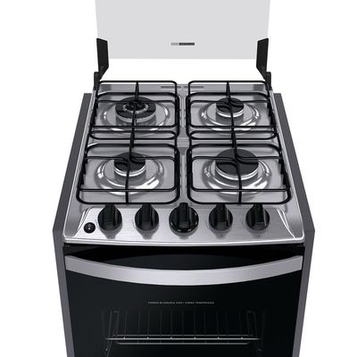 Fogão de Embutir Brastemp 4 Bocas, Chama Dupla BYO4EBR Inox / Bivolt