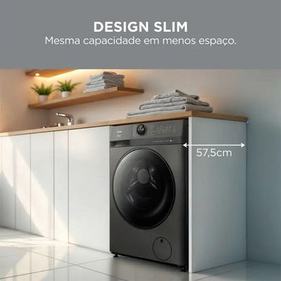 Lava E Seca Midea 11Kg MF201D110WB/GK Titanium 220V