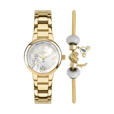 Relógio Condor Feminino Ref: Co2035nmw/k4k Dourado Cinderela + Semijoia