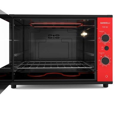 Forno Nardelli Elétrico Bancada Top 60 Vermelho 60 Litros Vermelho 110V