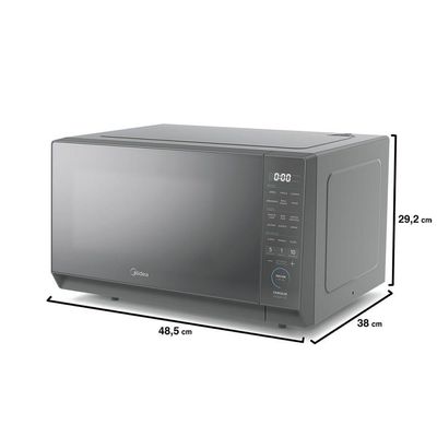 Micro-ondas 27L Prata Porta Espelhada Mastercook Midea MHP27S2 220V