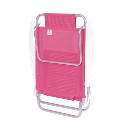 Kit 2 Cadeira Alumínio Reclinável Summer 6 Posições Rosa Mor