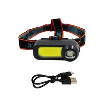 Lanterna De Cabeça Led Cob Mini Recarregavel Usb De Longo Alcance