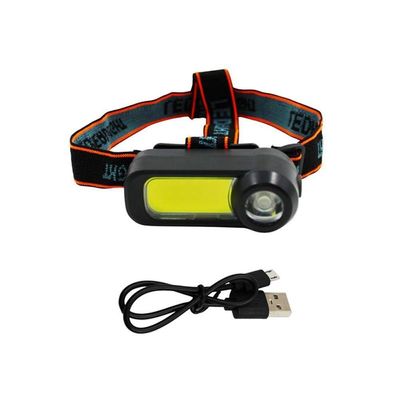 Lanterna De Cabeça Led Cob Mini Recarregavel Usb De Longo Alcance