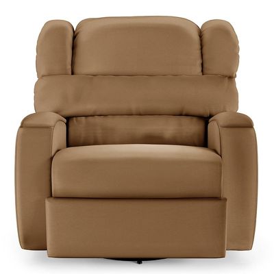 Poltrona do Papai Sala de Cinema Reclinável Kylie Glider Manual Giratória Massagem USB PU Caramelo G23