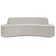 Sofá 3 Lugares Curvo Sala de Estar Living Cancún D02 Bouclê Creme 180 cm B-54 - Lyam Decor
