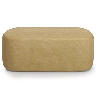 Cabeceira Cama Box 100cm Lanna com Puff Recamier Doha W01 Couríssimo Fendi - Lyam Decor